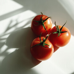 tomatoes on white background 