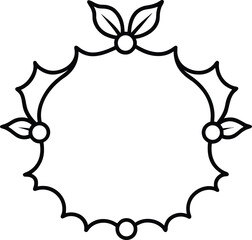 christmas wreath with snowflakes