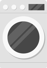 Modern Front Load Washing Machine Flat Illustration