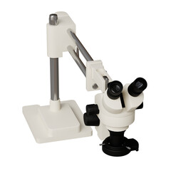Stereo microscope isolated on transparent background