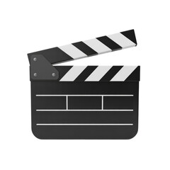 Fototapeta premium Classic black and white movie clapperboard symbol for film production and filmmaking