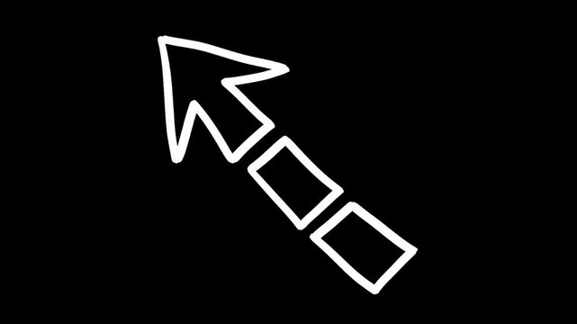 Arrow hand drawn animation
