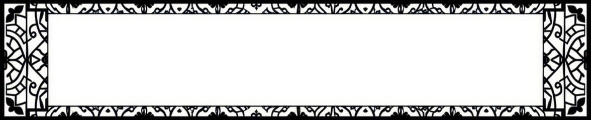 Obraz premium Abstract black and white border design with a unique, geometric pattern, ideal for framing or adding a stylish edge to any project, printable, art