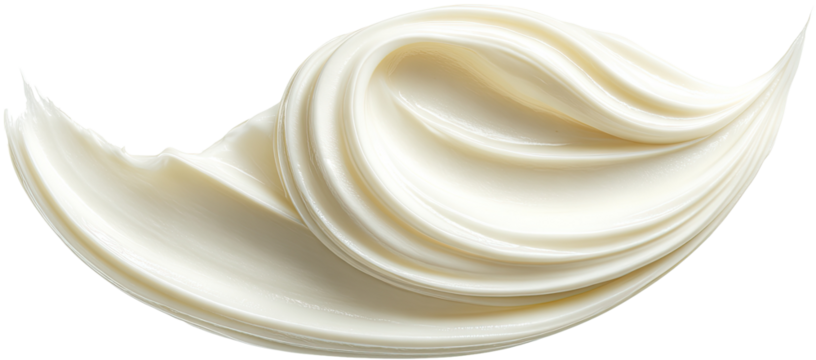 Creamy, flowing substance