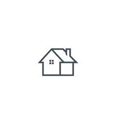 Minimalist House Icon on White Background - Simple Home Property Symbol for Real Estate, Dwelling, or Residential Concept Design Element. Modern Building Graphic Representation.