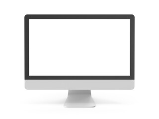 Modern Desktop Computer with Blank Screen