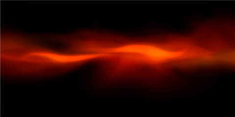 Abstract fiery orange and red flames glow with bright heat and energy against a black background, a dynamic abstract fire design
