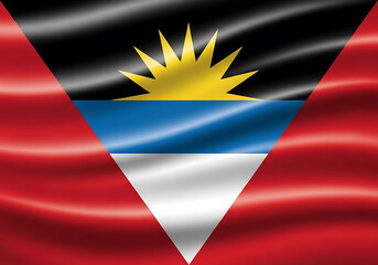 Waving Flag Antigua And Barbuda