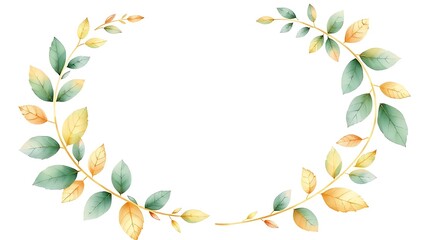 Elegant botanical wreath frame with intricate details, set against a soft pastel background.