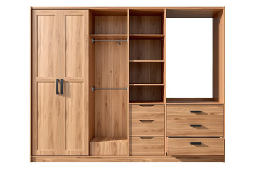 Modern Wooden Wardrobe Showcase Stylish Home Decor Furniture Design Contemporary Living Room Aesthetic View