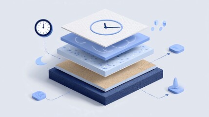 Understand time management with layered blocks illustrating steps, revealing a system for scheduling and organization, helping enhance productivity and achieve goals efficiently