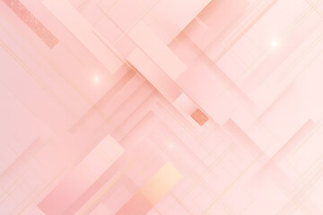 ピンクとゴールドのジオメトリックアート