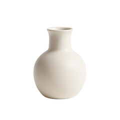 A Modern Ceramic Flower Vase With Minimalist Design Isolated On Transparent Background