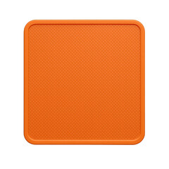 Anti-Slip Orange Silicone Cutting Board Mat Isolated on a Pure White Background