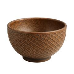 Decorative Ceramic Bowl with Textured Surface Isolated on a Transparent Background