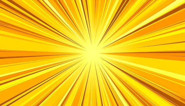 Intense illustration featuring radiant yellow light bursting forth from a central point, creating an energetic radial effect
