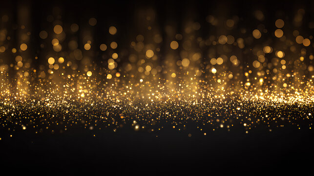 Elegant Gold Bokeh Glitter Burst for Festive or Fantasy Design Stock Illustration