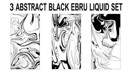 Set of Marble wavy pattern. Abstract background illustration. Ebru, Turkish marbling art background collection. Suminagashi. Hand drawn marbling illustration technique. Watercolor stains, abstract.