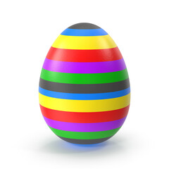 Colorful Striped Easter Egg