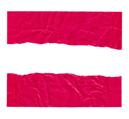 Torn Paper Strips in Dark Pink