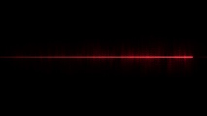 Horizontal Red Neon Line with Subtle Texture on a Black Background straight