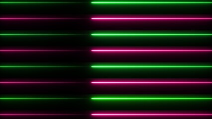 Horizontal Neon Lines Pink and Green Abstract Background Pattern black bright