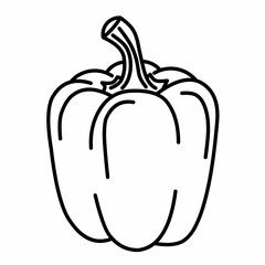 Paprika icon, flat design vector illustration