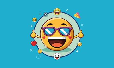 Cool Emoji with Sunglasses