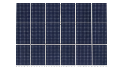 Grid of Blue Solar Panels on Black Background graphic
