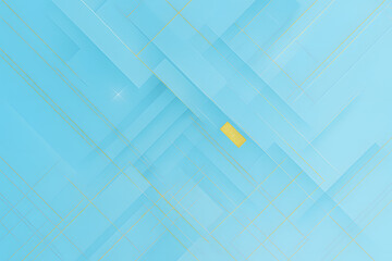 水色とゴールドのジオメトリックアート