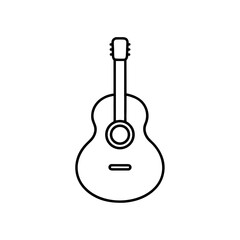 Fototapeta premium minimalist vector line icon of a classic acoustic 