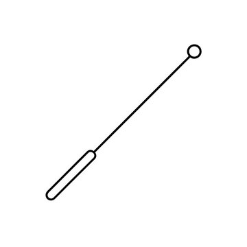 uncluttered vector line icon of a conductor s bato