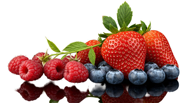 Fresh Berry Medley with Reflection
