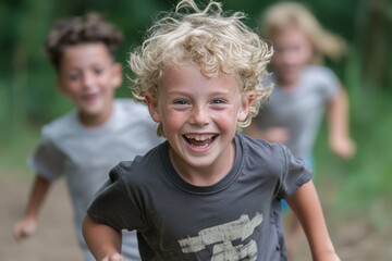Children Participating in Summer Camp Games Outdoors