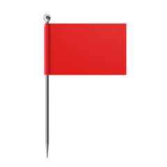 Red Flag on a Stick Miniature Representation