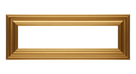 Ornate golden rectangular picture frame with carved details