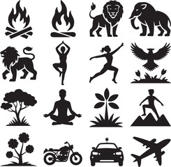 vector silhouettes of people
