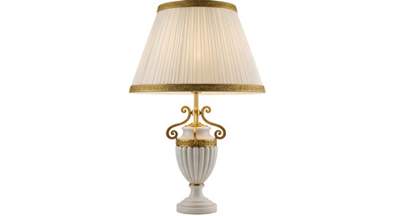 Ornate White and Gold Table Lamp lighting light