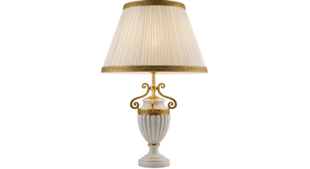 Ornate White and Gold Table Lamp lighting light