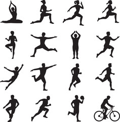 set of sport silhouettes