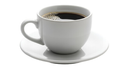 White Cup of Black Coffee on Saucer ceramic