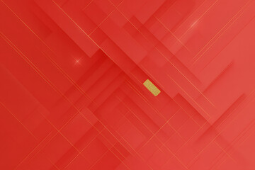 赤とゴールドのジオメトリックアート