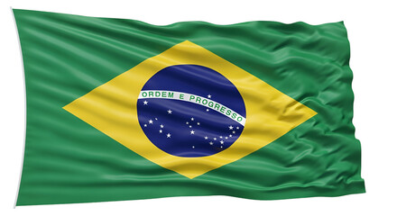 Brazilian Flag Waving in the Wind national symbol