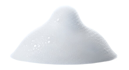 White Foam Peak with Bubbles on Black Background crest