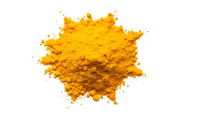 Pile Of Bright Yellow Turmeric Powder spice