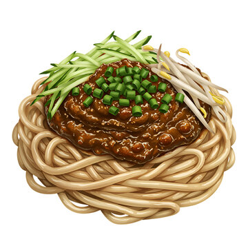 Beijing zha jiang mian noodles with soybean paste and pork