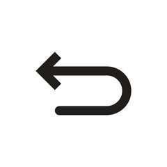 Arrow back vector icon direction sign template