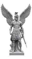Obraz premium spartan with wing on white background