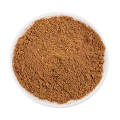 cocoa powder isolated on white