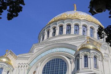 Stavropol St. Nicholas Naval Cathedral in Kronstadt, a window in the church
